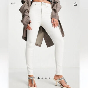Topshop White Jamie Skinny Jeans 28